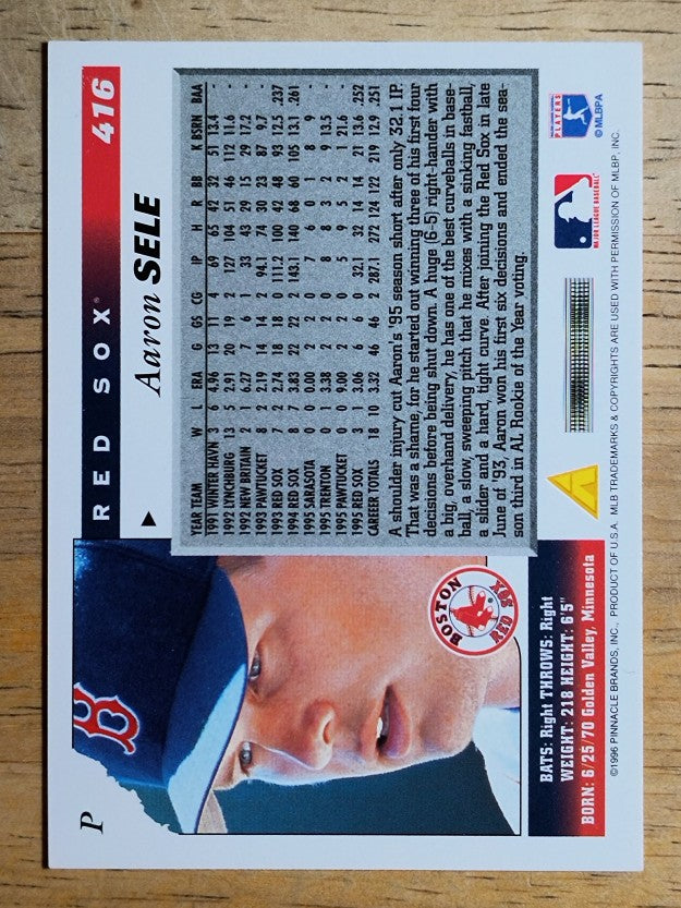 1996 Score #416 Aaron Sele