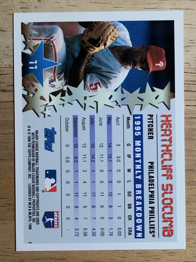 1996 Topps #11 Heathcliff Slocumb STP