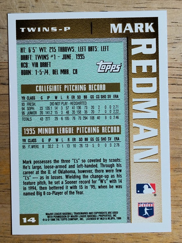 1996 Topps #14 Mark Redman
