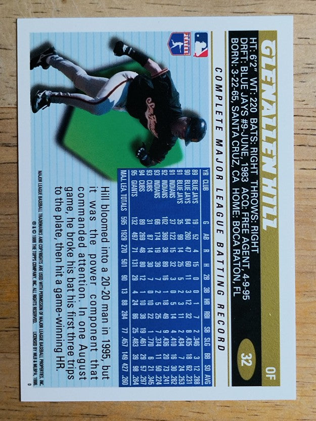 1996 Topps #32 Glenallen Hill