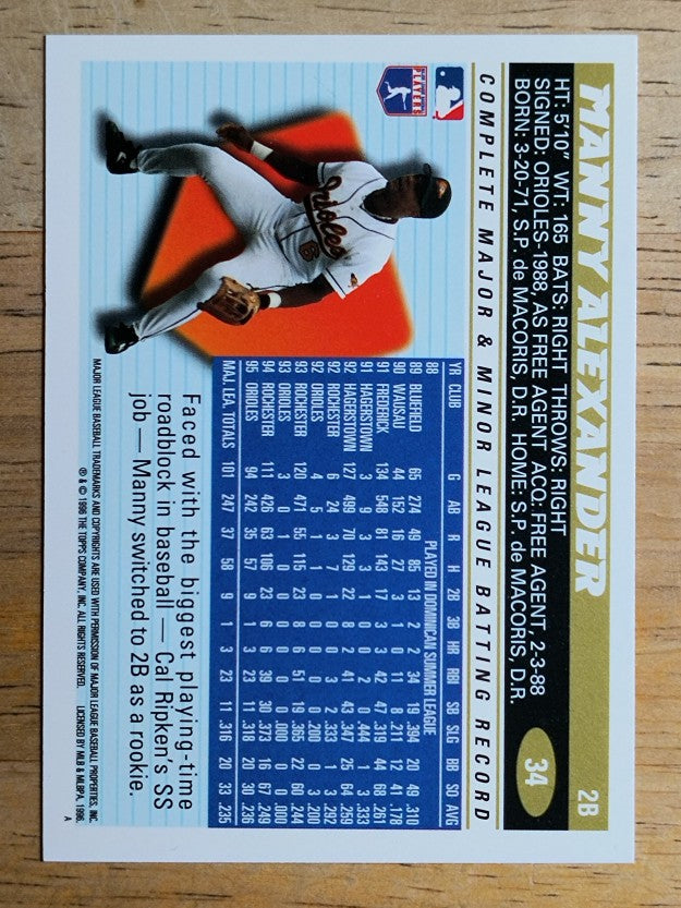 1996 Topps #34 Manny Alexander
