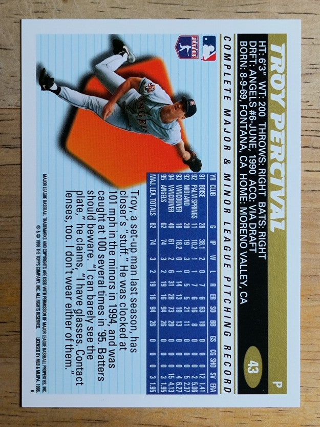 1996 Topps #43 Troy Percival