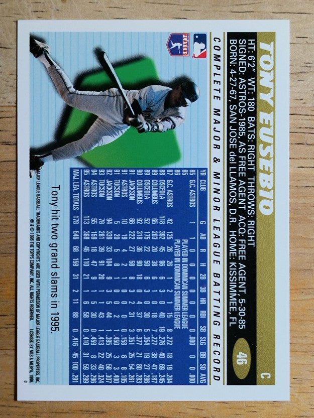 1996 Topps #46 Tony Eusebio