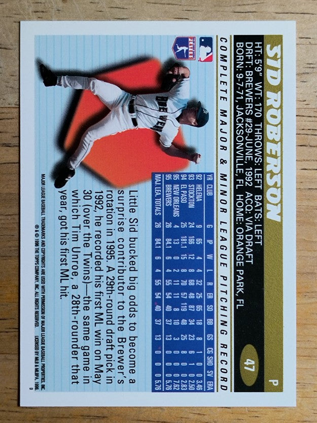1996 Topps #47 Sid Roberson