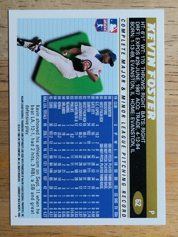 1996 Topps #62 Kevin Foster