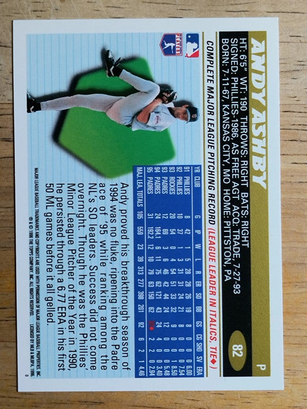 1996 Topps #82 Andy Ashby
