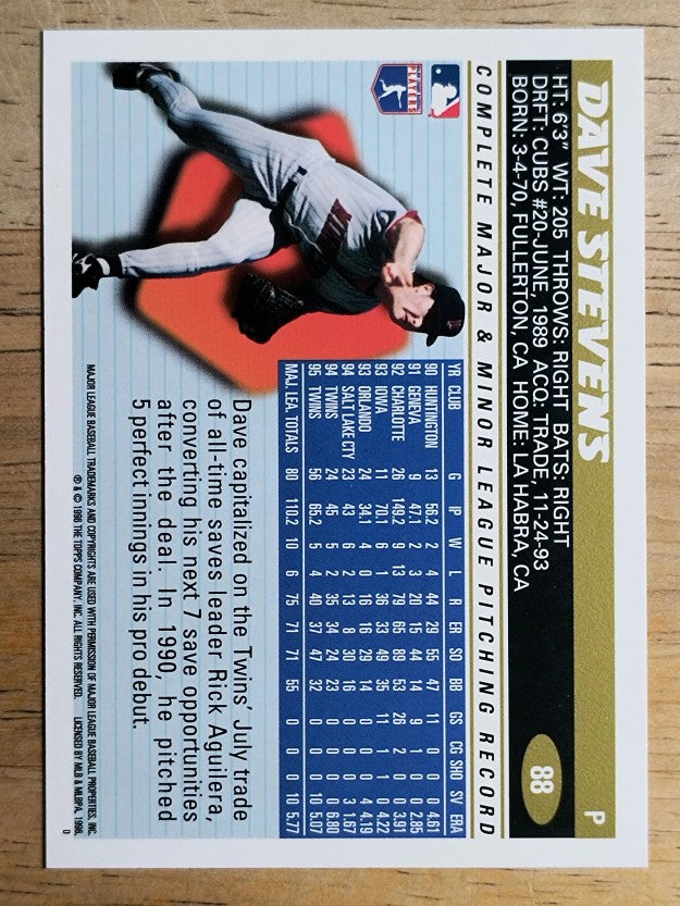 1996 Topps #88 Dave Stevens
