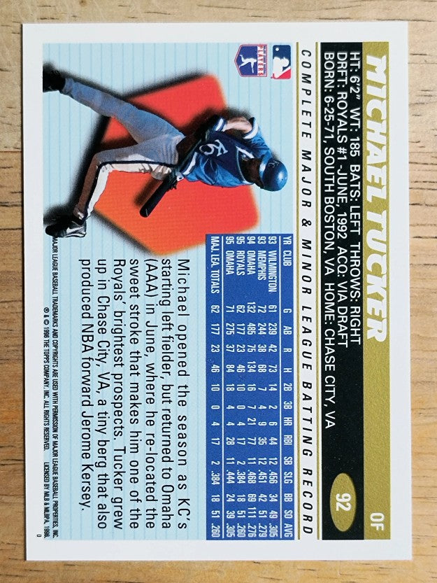 1996 Topps #92 Michael Tucker