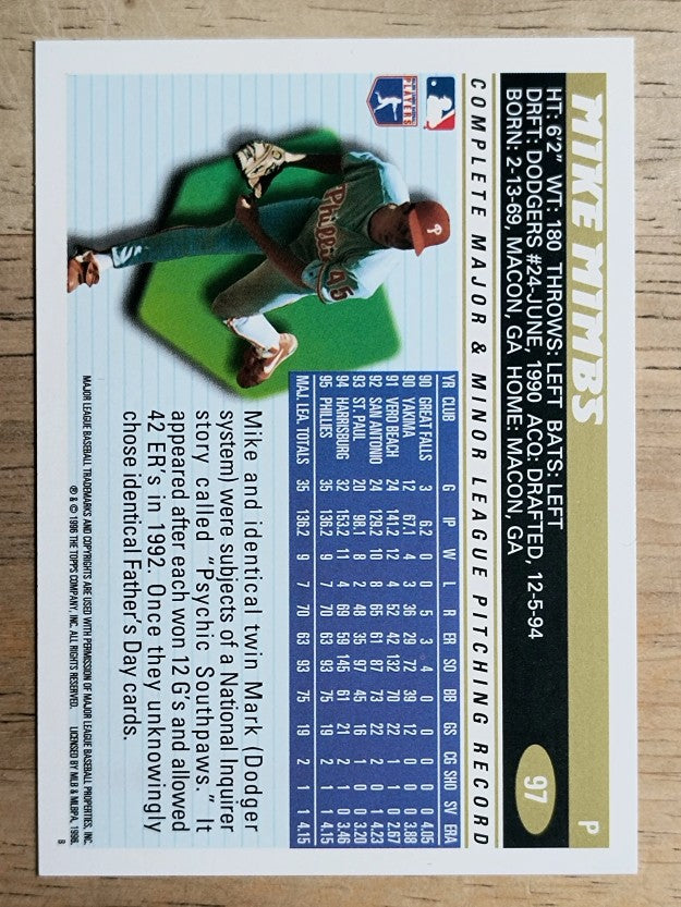 1996 Topps #97 Mike Mimbs