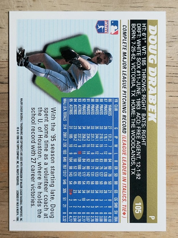 1996 Topps #105 Doug Drabek