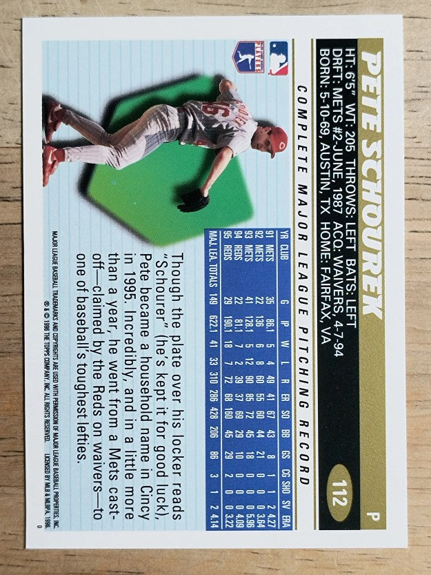 1996 Topps #112 Pete Schourek