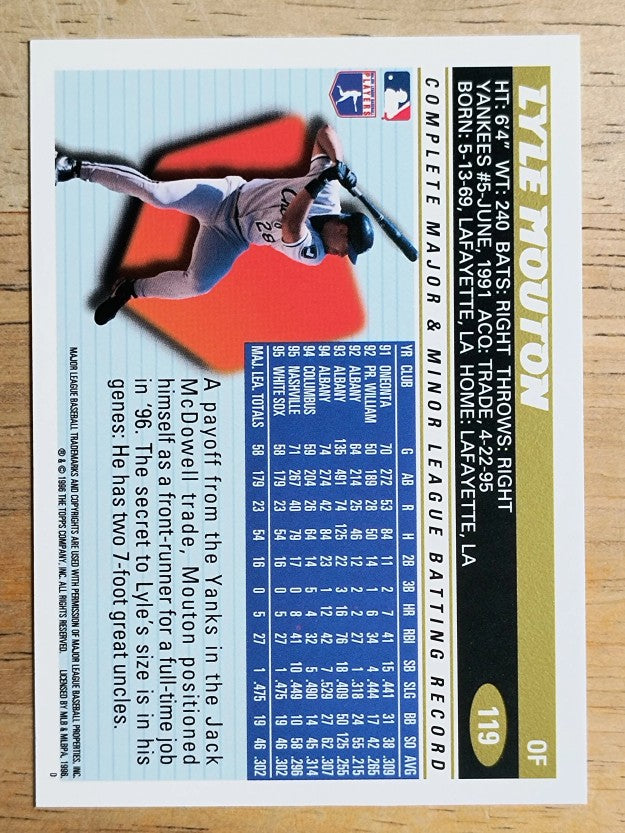 1996 Topps #119 Lyle Mouton