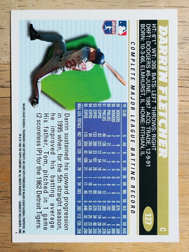 1996 Topps #127 Darrin Fletcher