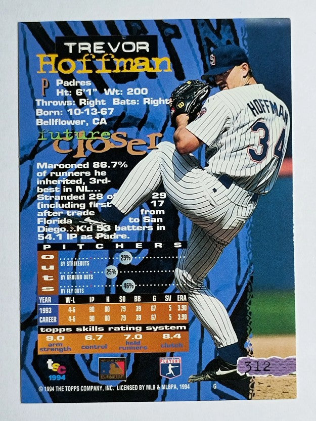 1994 Stadium Club Golden Rainbow #312 Trevor Hoffman