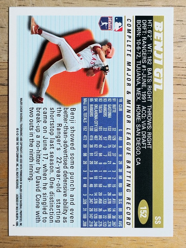 1996 Topps #152 Benji Gil