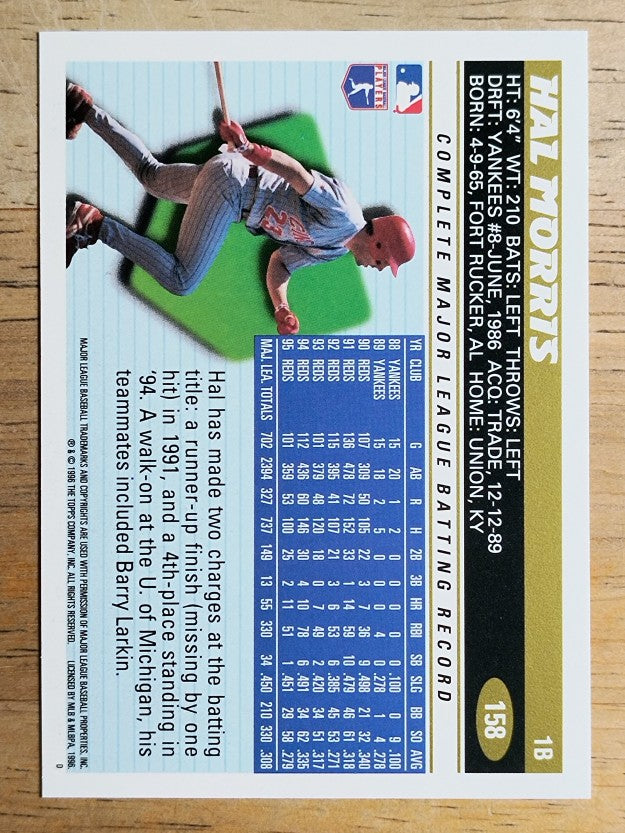 1996 Topps #158 Hal Morris
