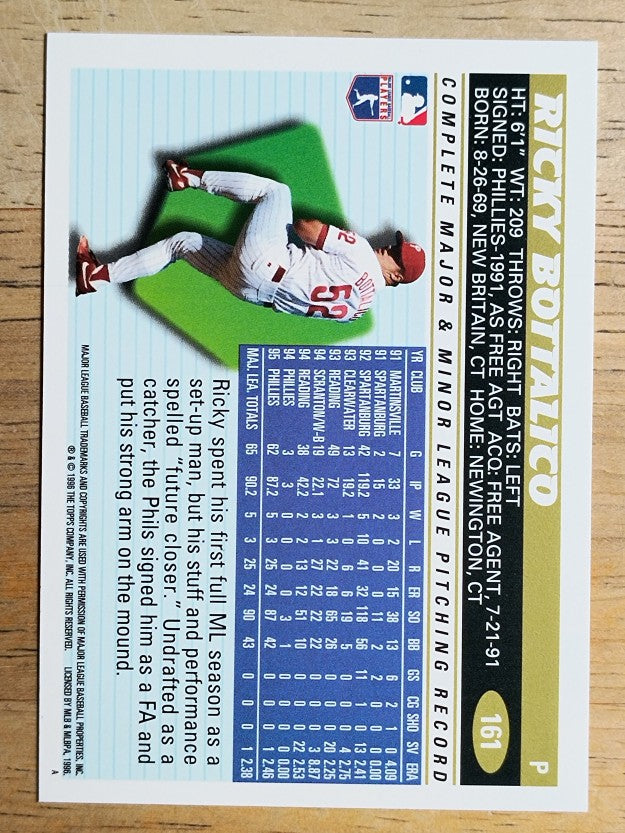 1996 Topps #161 Ricky Bottalico