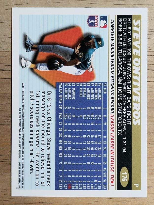 1996 Topps #176 Steve Ontiveros