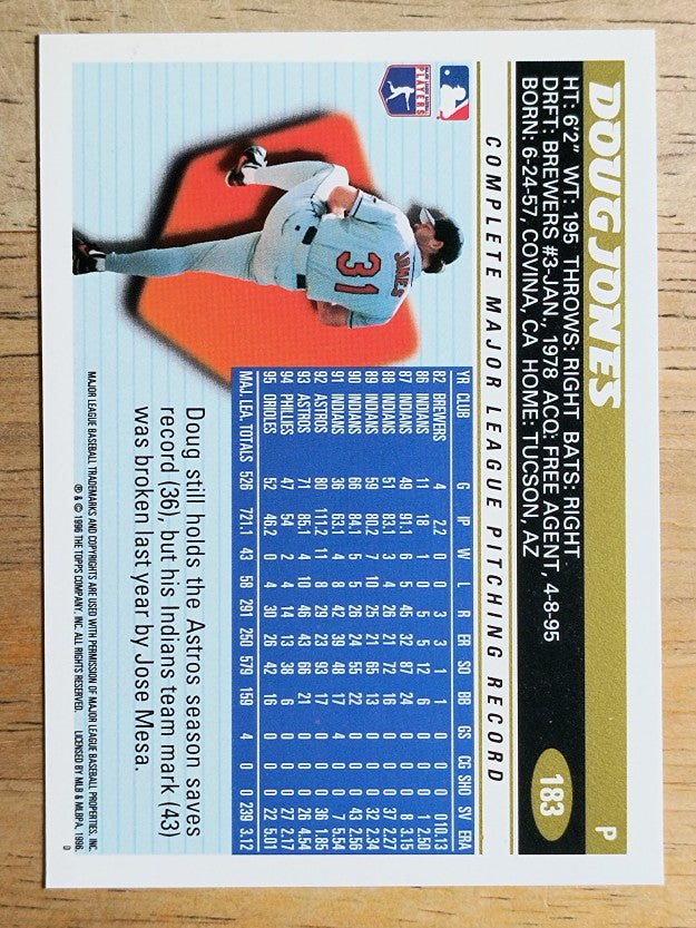 1996 Topps #183 Doug Jones