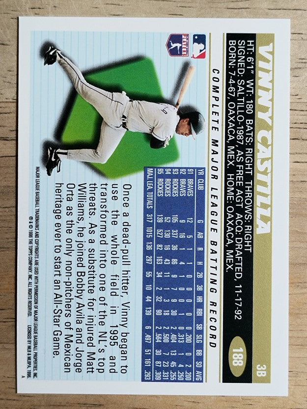1996 Topps #188 Vinny Castilla