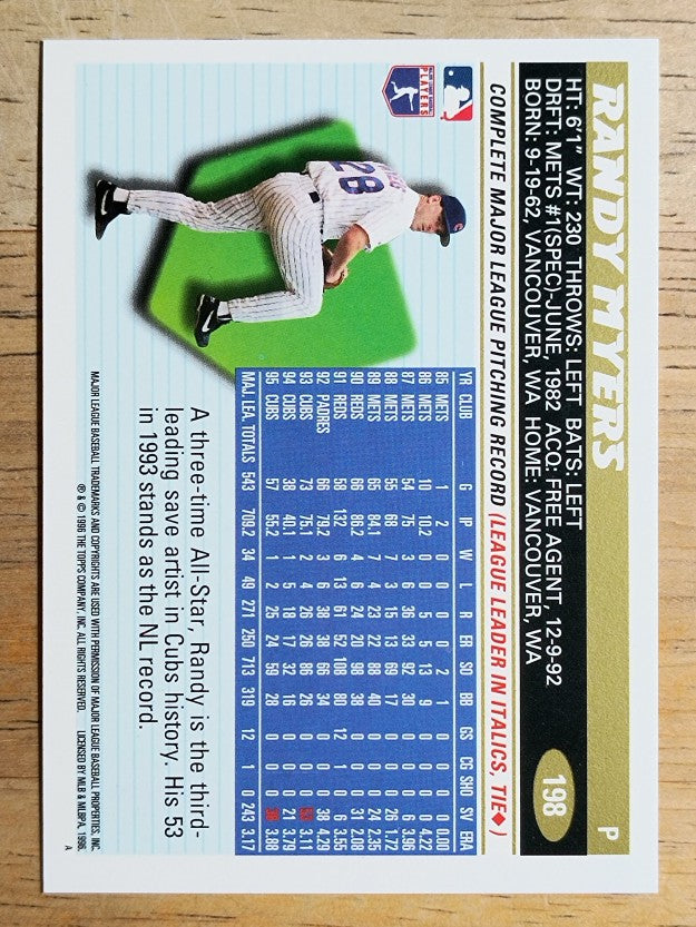1996 Topps #198 Randy Myers
