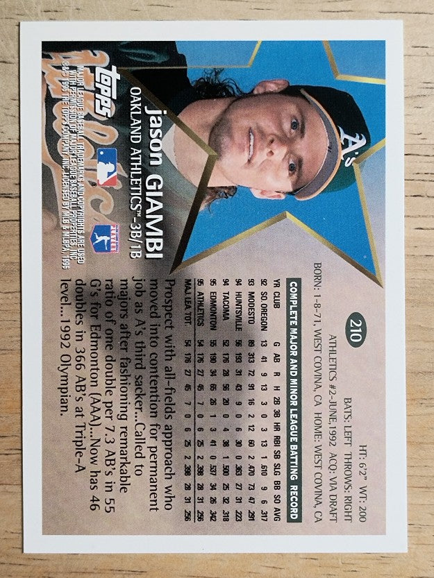 1996 Topps #210 Jason Giambi