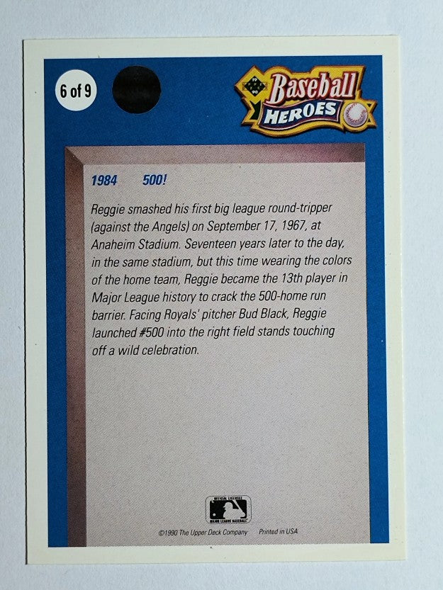 1990 Upper Deck Jackson Heroes #6 Reggie Jackson