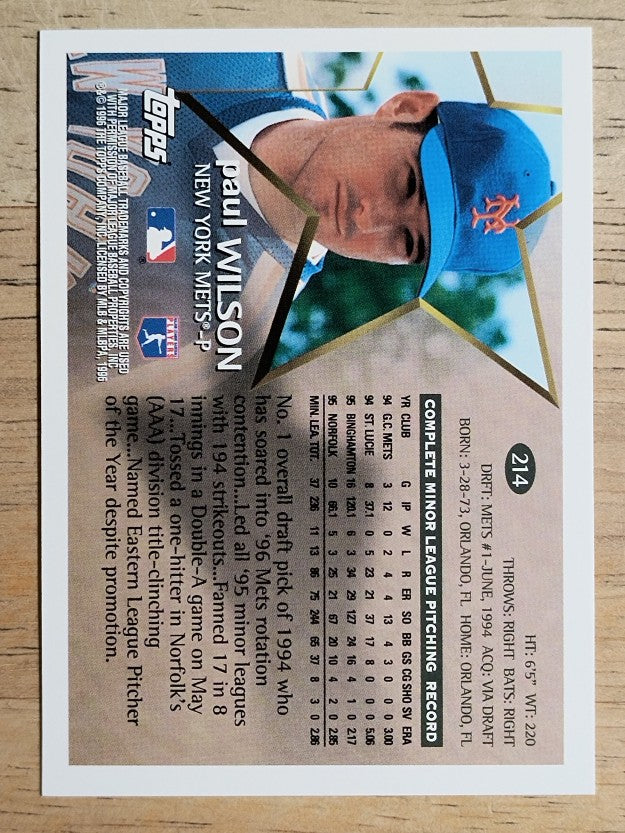1996 Topps #214 Paul Wilson