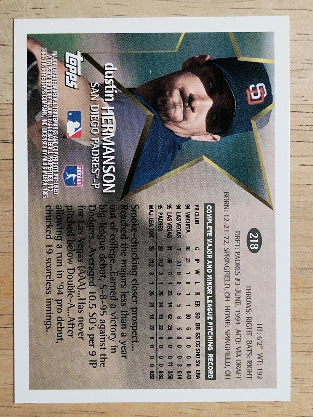 1996 Topps #218 Dustin Hermanson