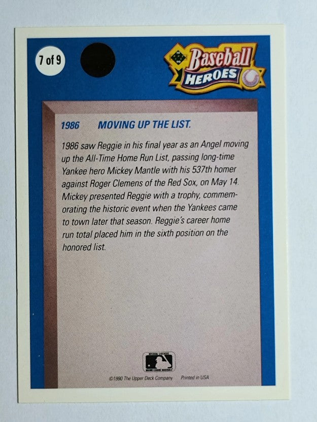 1990 Upper Deck Jackson Heroes #7 Reggie Jackson