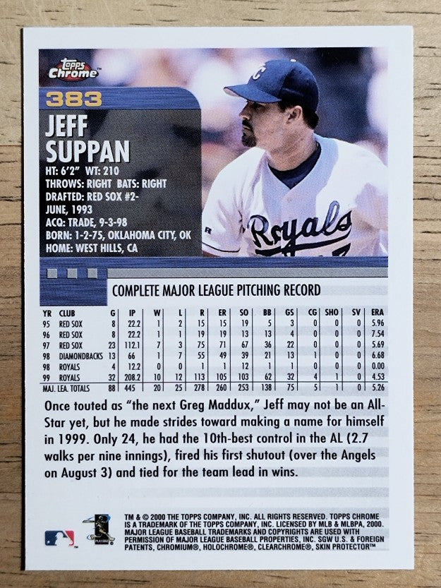 2000 Topps Chrome #383 Jeff Suppan