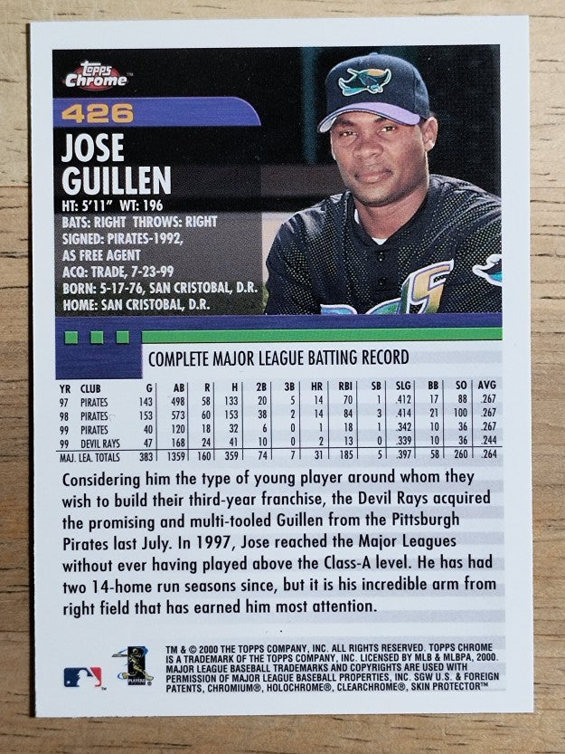 2000 Topps Chrome #426 Jose Guillen