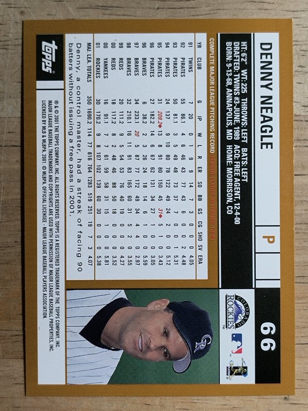 2002 Topps #66 Denny Neagle