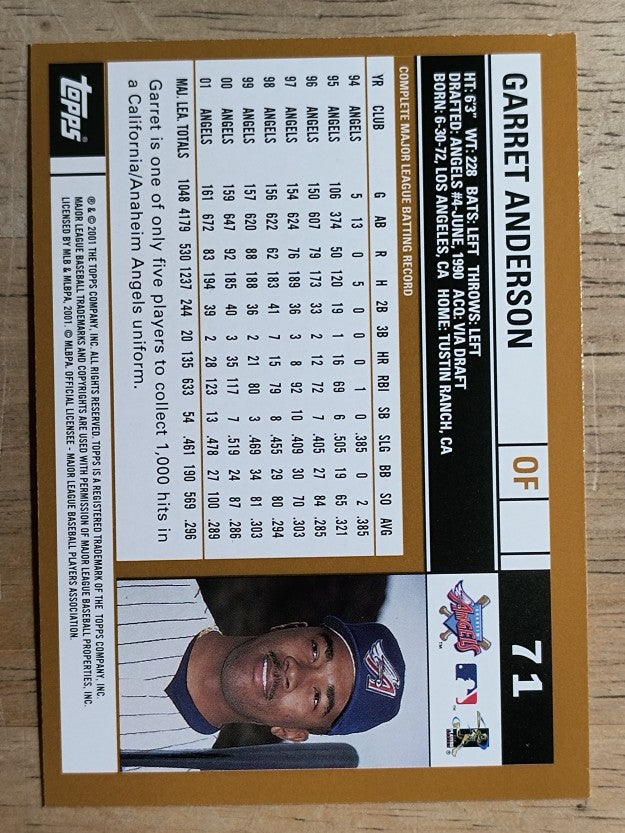 2002 Topps #71 Garret Anderson