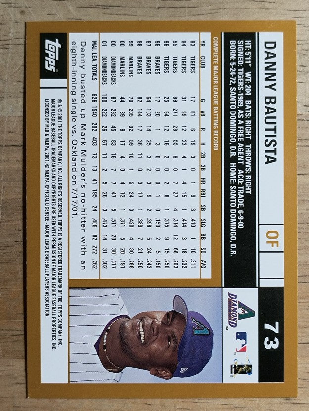 2002 Topps #73 Danny Bautista