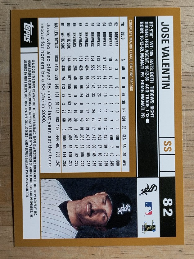 2002 Topps #82 Jose Valentin