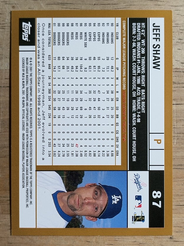 2002 Topps #87 Jeff Shaw