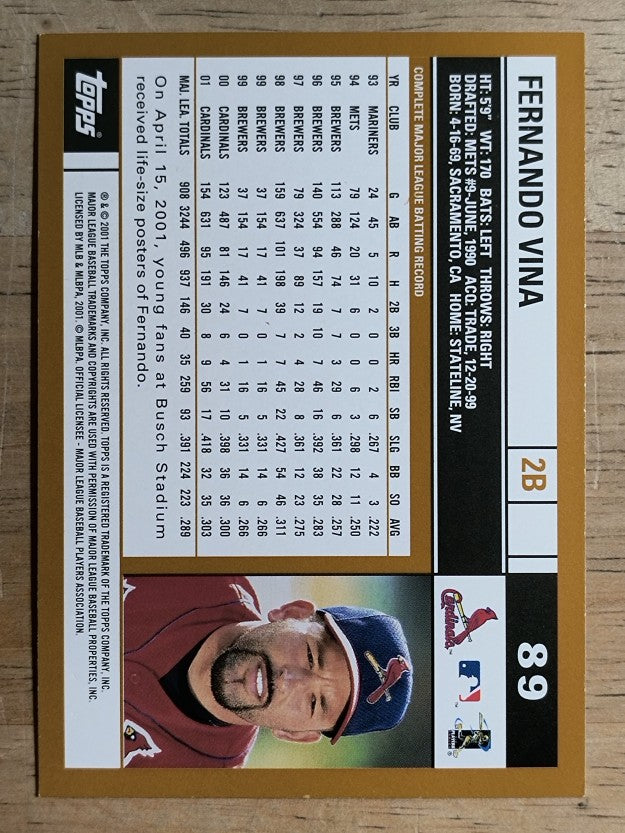 2002 Topps #89 Fernando Vina