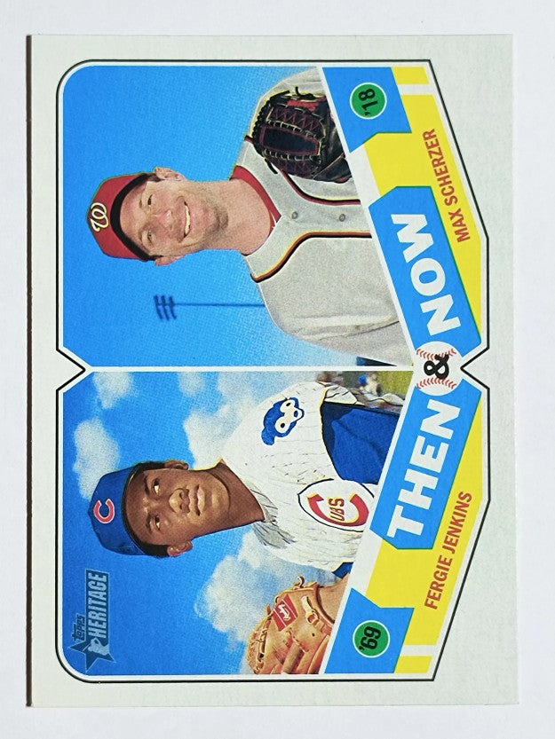 2018 Topps Heritage Then and Now #TN14 Max Scherzer/Fergie Jenkins
