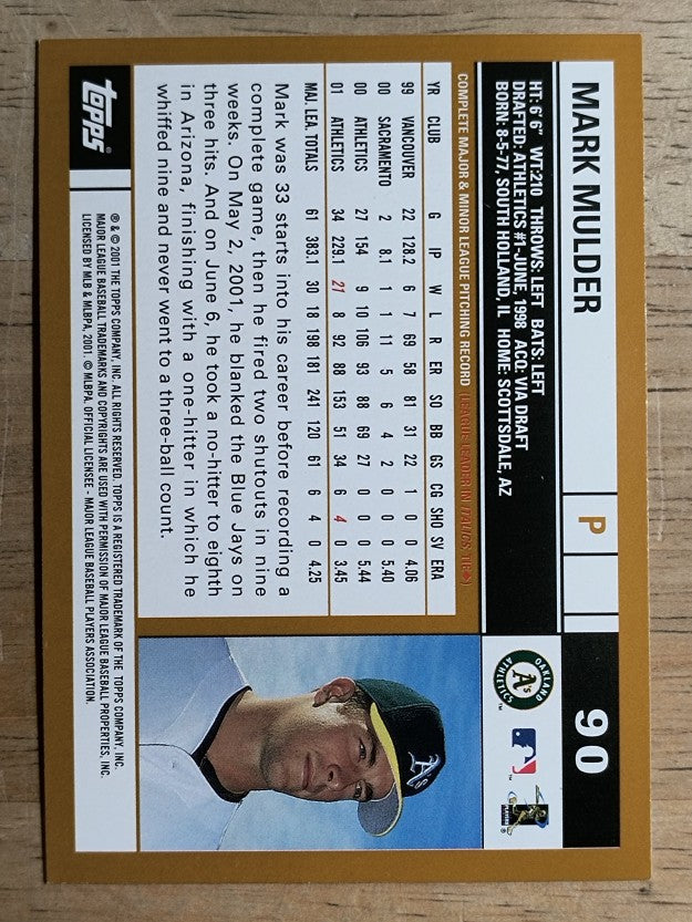 2002 Topps #90 Mark Mulder