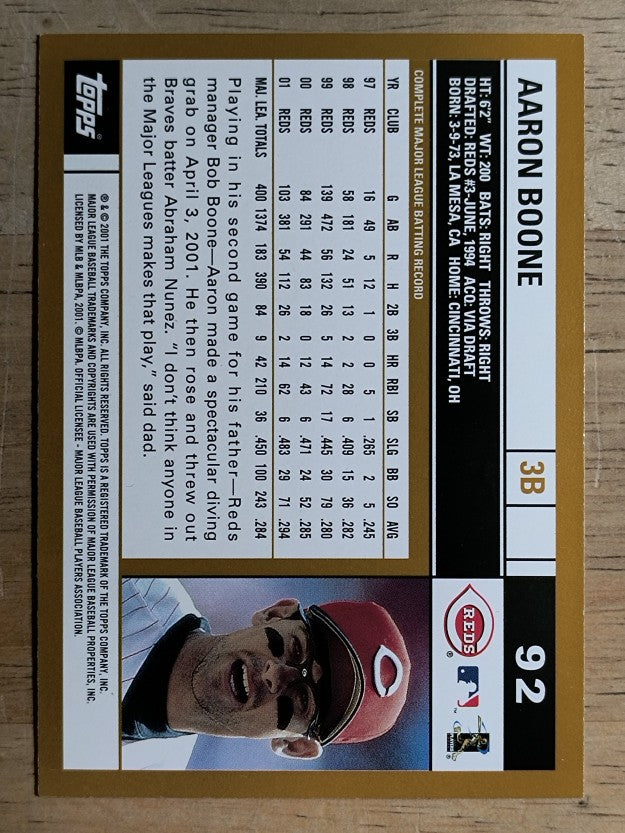 2002 Topps #92 Aaron Boone