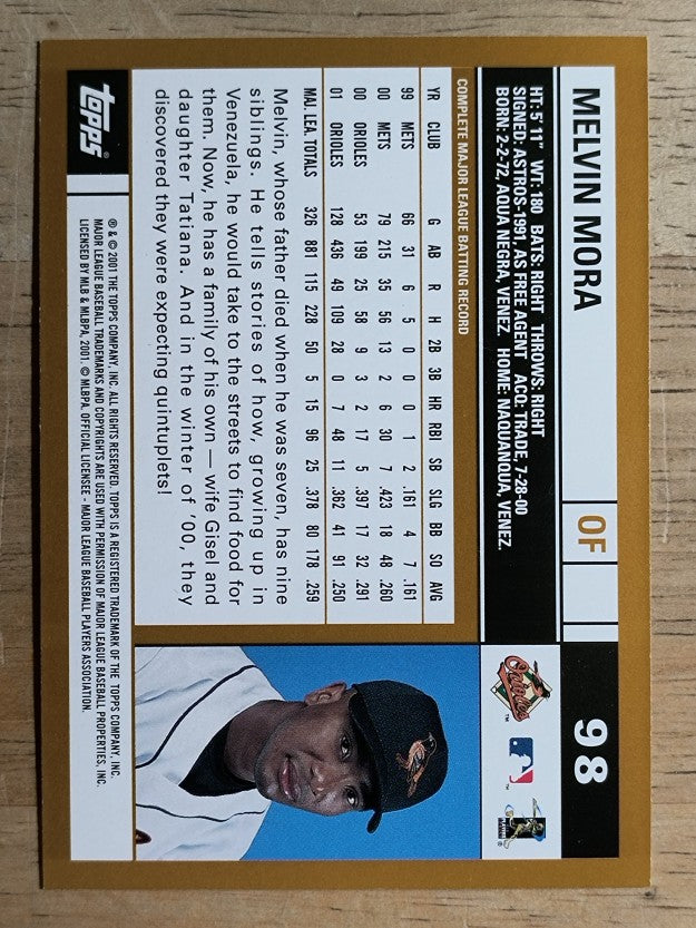 2002 Topps #98 Melvin Mora