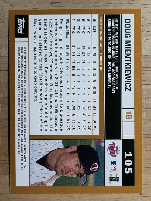 2002 Topps #105 Doug Mientkiewicz