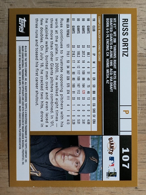 2002 Topps #107 Russ Ortiz