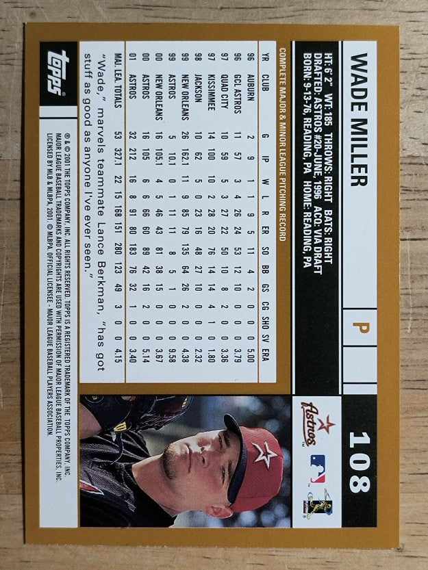 2002 Topps #108 Wade Miller