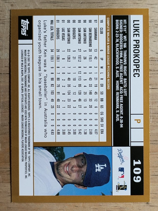 2002 Topps #109 Luke Prokopec