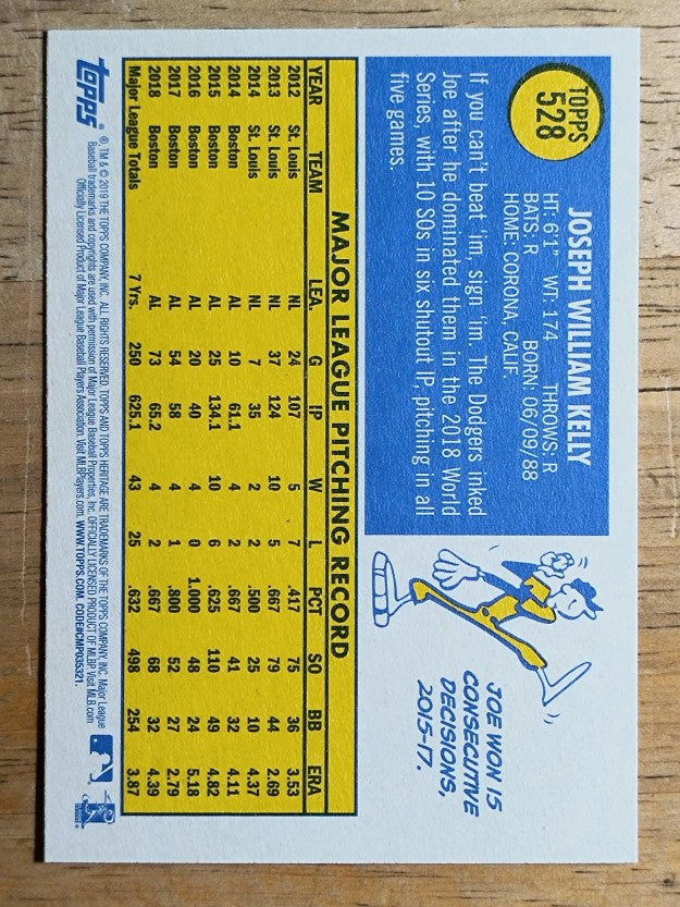 2019 Topps Heritage #528 Joe Kelly