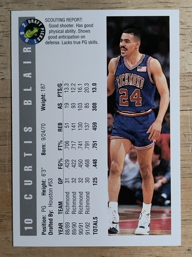 1992 Classic #10 Curtis Blair