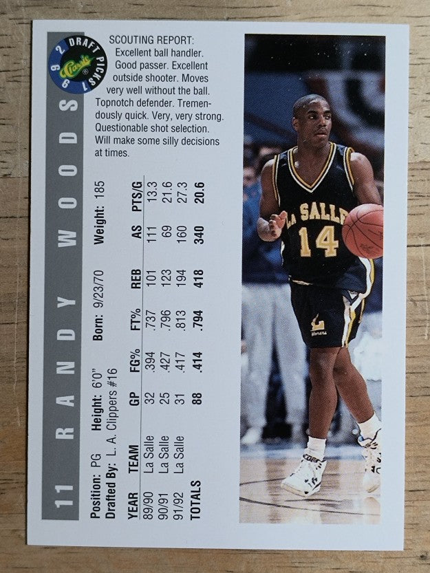 1992 Classic #11 Randy Woods