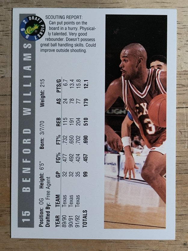 1992 Classic #15 Benford Williams